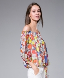 Flowers Printed silk georgette top